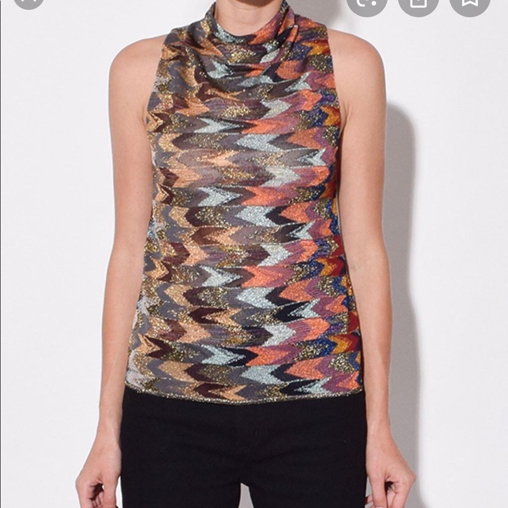 Missoni Space Dye Rare Sleeveless High Neck Top 40